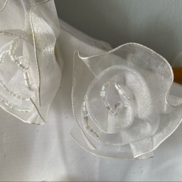 Ailis Designer One Shoulder Occasion White Rose Ruffle Party Dress Size S - Picture 13 of 13